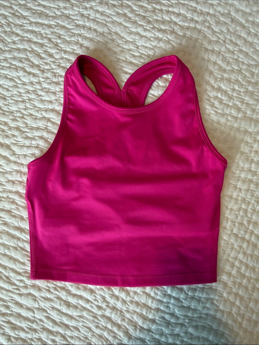 Beyond Yoga Bright Fuchsia Racerback Crop Top